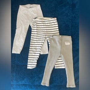 Zara ribbed Leggings, striped Gap and Old navy